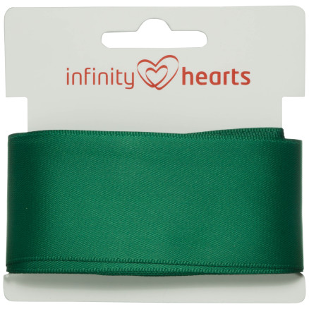 Infinity Hearts Satinband beidseitig 38mm 587 Dunkelgrün - 5m von Infinity Hearts