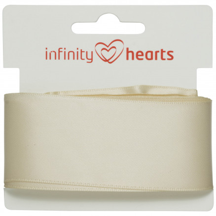 Infinity Hearts Satinband beidseitig 38mm 810 Natur - 5m Infinity Hearts Satinband beidseitig 38mm 810 Natur - 5m von Infinity Hearts