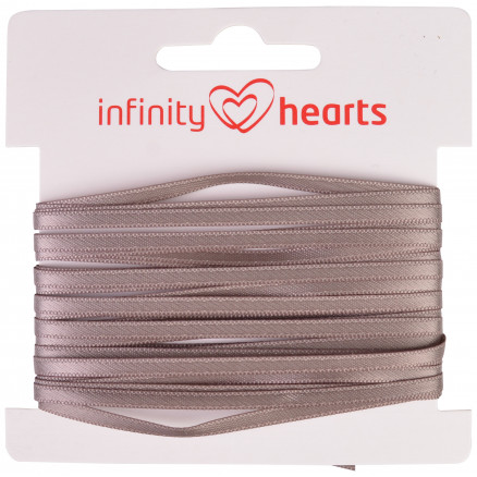 Infinity Hearts Satinband beidseitig 3mm 017 Grau - 5m von Infinity Hearts
