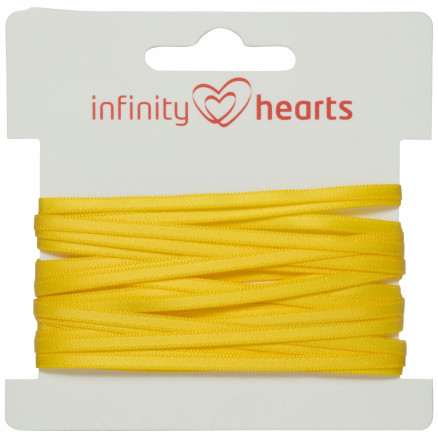 Infinity Hearts Satinband beidseitig 3mm 645 Gelb - 5m von Infinity Hearts