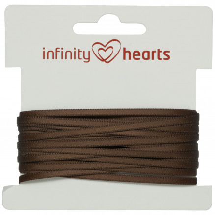 Infinity Hearts Satinband beidseitig 3mm 850 Braun - 5m von Infinity Hearts