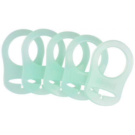 Infinity Hearts Schnullerclip/Schnulleradapter Meeresgrün 5x3cm - 5 Stk von Infinity Hearts