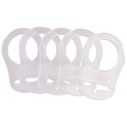 Infinity Hearts Schnullerketten-Adapter Transparent 5x3cm - 5 Stück von Infinity Hearts