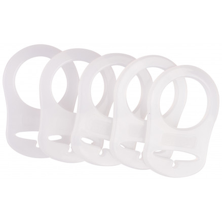 Infinity Hearts Schnullerketten-Adapter Weiß 5x3cm - 5 Stück von Infinity Hearts