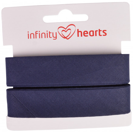 Infinity Hearts Schrägband Baumwolle 40/20mm 12 Marineblau - 5m von Infinity Hearts