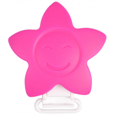 Infinity Hearts Hosenträgerclips Silikon Stern Cerise 5x5cm - 1 Stk von Infinity Hearts