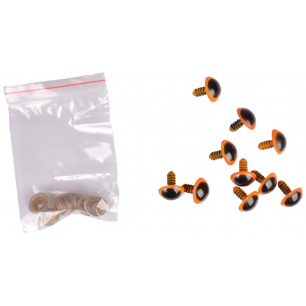 Infinity Hearts Sicherheitsaugen / Amigurumi Augen Orange 18mm - 5 Sets von Infinity Hearts