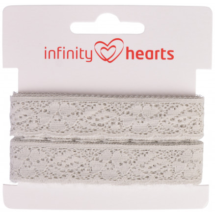 Infinity Hearts Spitzenband Polyamid 20mm 72 Grau - 5m von Infinity Hearts