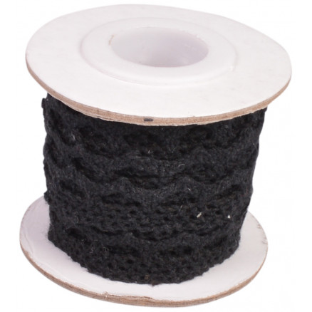 Infinity Hearts Spitzenband Schwarz 12mm 2,5m von Infinity Hearts