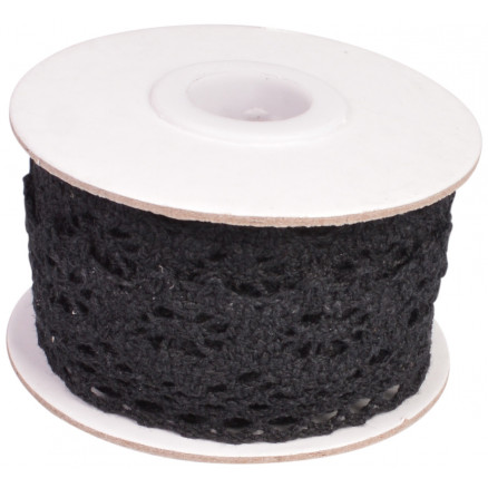 Infinity Hearts Spitzenband Schwarz 26mm 2,5m von Infinity Hearts