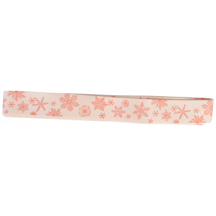 Infinity Hearts Stoffband/Kräuselband sortiert Schneeflocke Rot 20mm - 3 Meter von Infinity Hearts