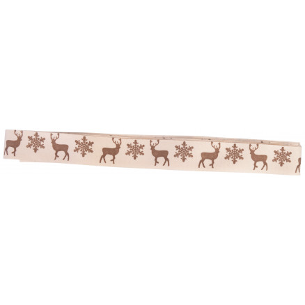 Infinity Hearts Stoffband/Kräuselband Schneeflocke/Rentier 20mm - 3 Meter von Infinity Hearts