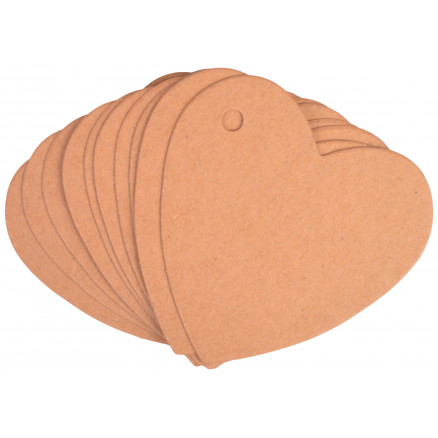 Infinity Hearts Anhänger Herz Karton Braun 5,5x5,5cm - 10 Stk von Infinity Hearts