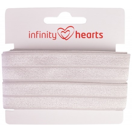 Infinity Hearts elastisches Einfassband 20mm 007 Hellgrau - 5m von Infinity Hearts