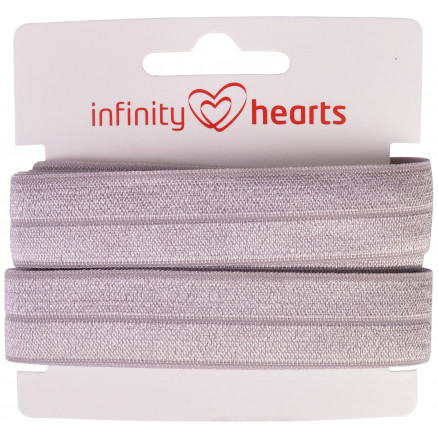 Infinity Hearts elastisches Einfassband 20mm 012 Grau - 5m von Infinity Hearts