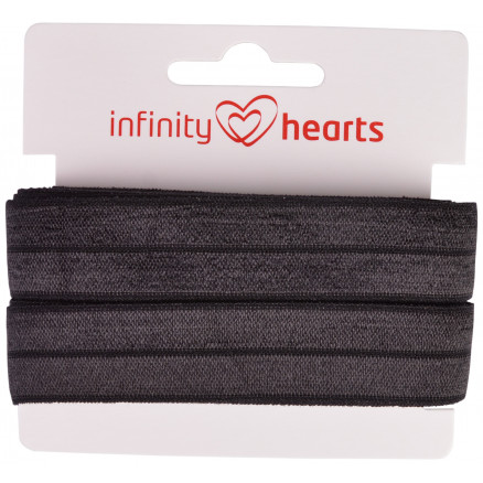 Infinity Hearts elastisches Einfassband 20mm 030 Schwarz - 5m von Infinity Hearts
