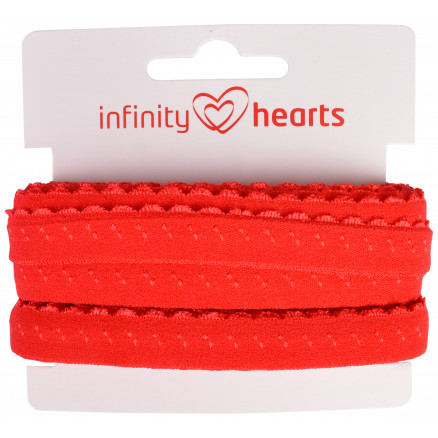 Infinity Hearts elastisches Einfassband mit Spitze 22/11mm 250 Rot - 5m von Infinity Hearts