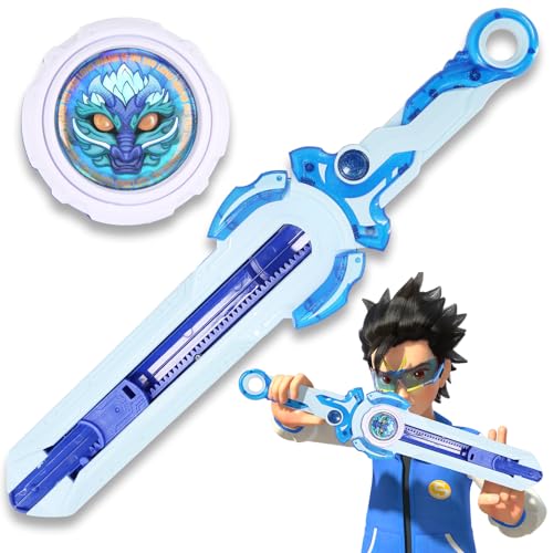INFINITY NADO Kreisel für Kinder Metall Spielzeug Jungen, Battle Tops Kreisel Launcher Spielzeug, Spinning Tops Jungen ab 5 6 7 8 9 10 11 12 Jahre, Mini Sword Fury Wave Dragon von Infinity Nado
