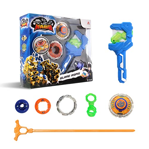 INFINITY NADO Kreisel für Kinder Metall Spielzeug Jungen, Battle Tops Kreisel Launcher Spielzeug, Spinning Tops Jungen ab 5 Jahre, Battle Buddha Blast Flame Spiel von Infinity Nado