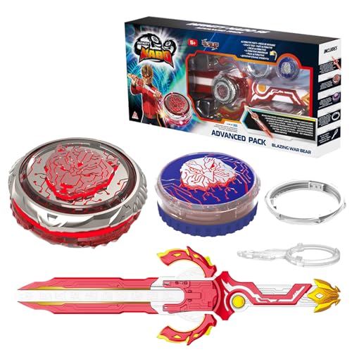 INFINITY NADO Kreisel für Kinder Metall Spielzeug Jungen, Battle Tops Kreisel Launcher Spielzeug Spinning Tops Jungen ab 5 6 7 8 9 10 11 12 Jahre, Advanced Pack Blazing War Bear von Infinity Nado