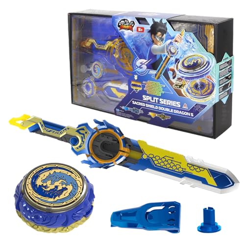 INFINITY NADO Kreisel für Kinder Metall Spielzeug Jungen, Battle Tops Kreisel Launcher Spielzeug, Spinning Tops Jungen ab 5 Jahre, Split Series Sacred Shield Double Dragon S von Infinity Nado