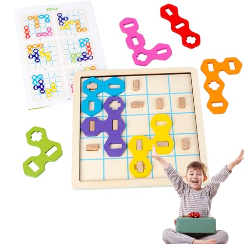 Injuv Holzpuzzles für Kleinkinder - Peg Puzzles Tangram Puzzle Geometrische Blöcke,Buntes, lehrreiches Sinnesspielzeug, Geschenk für Kinder ab 3 Jahren von Injuv
