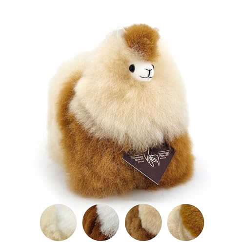 Inkari Alpaka Kuscheltier aus echter Alpakawolle I Barista Collection I Süßes Alpaca Plüschtier Geschenk für Frauen & Mädchen I Stofftier Baby I Kuscheltier groß in Moccachino (Mini 15cm) von Inkari