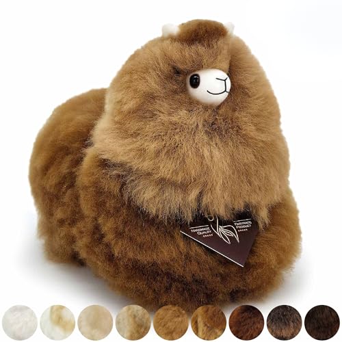Inkari Alpaka Plüsch aus natürlicher und weicher Alpakawolle - Echte Alpakawolle, Frauen und Kinder - Caramel (15cm) von Inkari