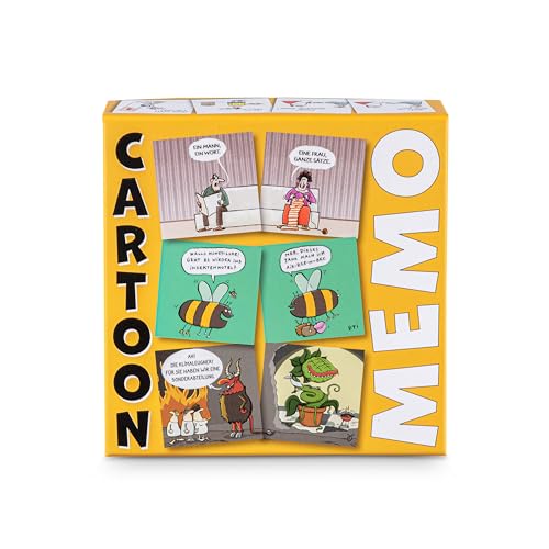 Inkognito Lege Spiel, Memo Spiel | Anlass: ''Cartoon'', Motiv: Comic ''Cartoon Memo '' | Künstler Art-Nr.: 40055 | vom Berliner Verlag von Inkognito