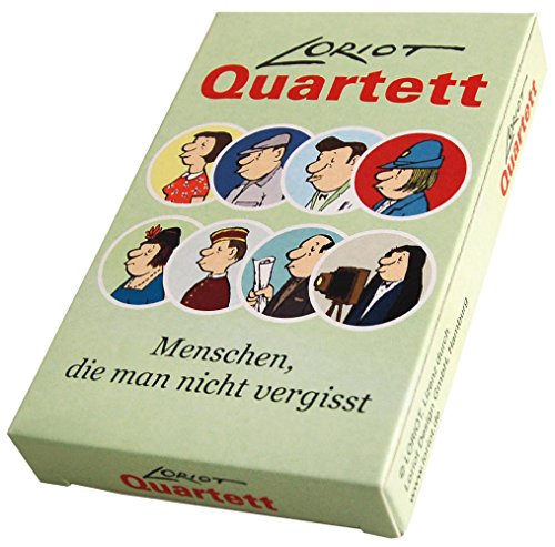 Inkognito Loriot Quartett „Menschen, die Man Nicht vergisst“ für 2-4 Spieler, 32 Karten 9,5 x 6 x 1,3 cm • 66082 ''Loriot Quartett'' • Games • Kartenspiele von Inkognito