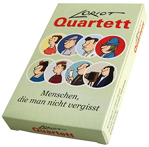 Inkognito Loriot Quartett „Menschen, die man nicht vergisst“ für 2-4 Spieler, ab 3 Jahren, 32 Karten 9,5 x 6 x 1,3 cm • 66082 ''Loriot Quartett'' • Games • Kartenspiele von Inkognito