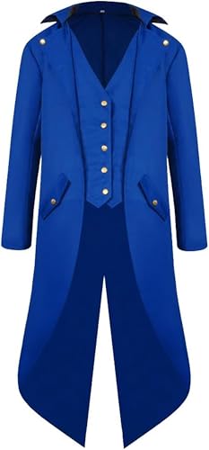 Inmeilifus Herren Steampunk Jacke Frack Halloween Kostüme Viktorianischer Mantel Gothic Cosplay Vintage Gehrock Uniform Inmeilifus Herren Steampunk Jacke Frack Halloween Kostüme Viktorianischer Mantel Gothic Cosplay Vintage Gehrock Uniform von Inmeilifus