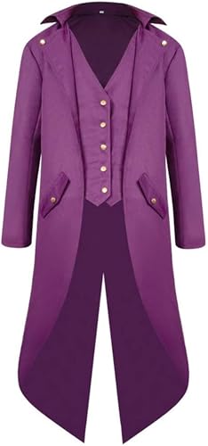 Inmeilifus Herren Steampunk Jacke Frack Halloween Kostüme Viktorianischer Mantel Gothic Cosplay Vintage Gehrock Uniform Inmeilifus Herren Steampunk Jacke Frack Halloween Kostüme Viktorianischer Mantel Gothic Cosplay Vintage Gehrock Uniform von Inmeilifus