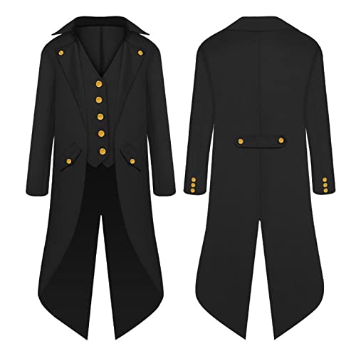 Pestarzt-Kostüm für Jungen, Vintage-Stil, Steampunk-Kleidung, Halloween-Kostüm, Gothic, viktorianisch, Mittelalter, Renaissance, Frack, Jacke (Größe M (US:8-10)) von Inmeilifus