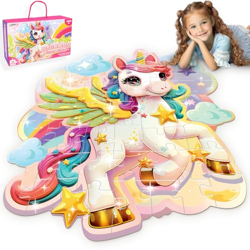 Innofans Einhorn-Spielzeug für Mädchen von 4 bis 6 Jahren, großes Bodenpuzzle, Einhorn-Puzzle für Kinder von 3 bis 5 Jahren, pädagogisches Entwicklungsspielzeug, Weihnachtsgeschenk Innofans Einhorn-Spielzeug für Mädchen von 4 bis 6 Jahren, großes Bodenpuzzle, Einhorn-Puzzle für Kinder von 3 bis 5 Jahren, pädagogisches Entwicklungsspielzeug, Weihnachtsgeschenk von Innofans