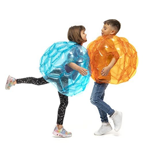 InnovaGoods V0103706 Bumpoy Aufblasbarer Blasenball, Blau und Orange, XL von InnovaGoods