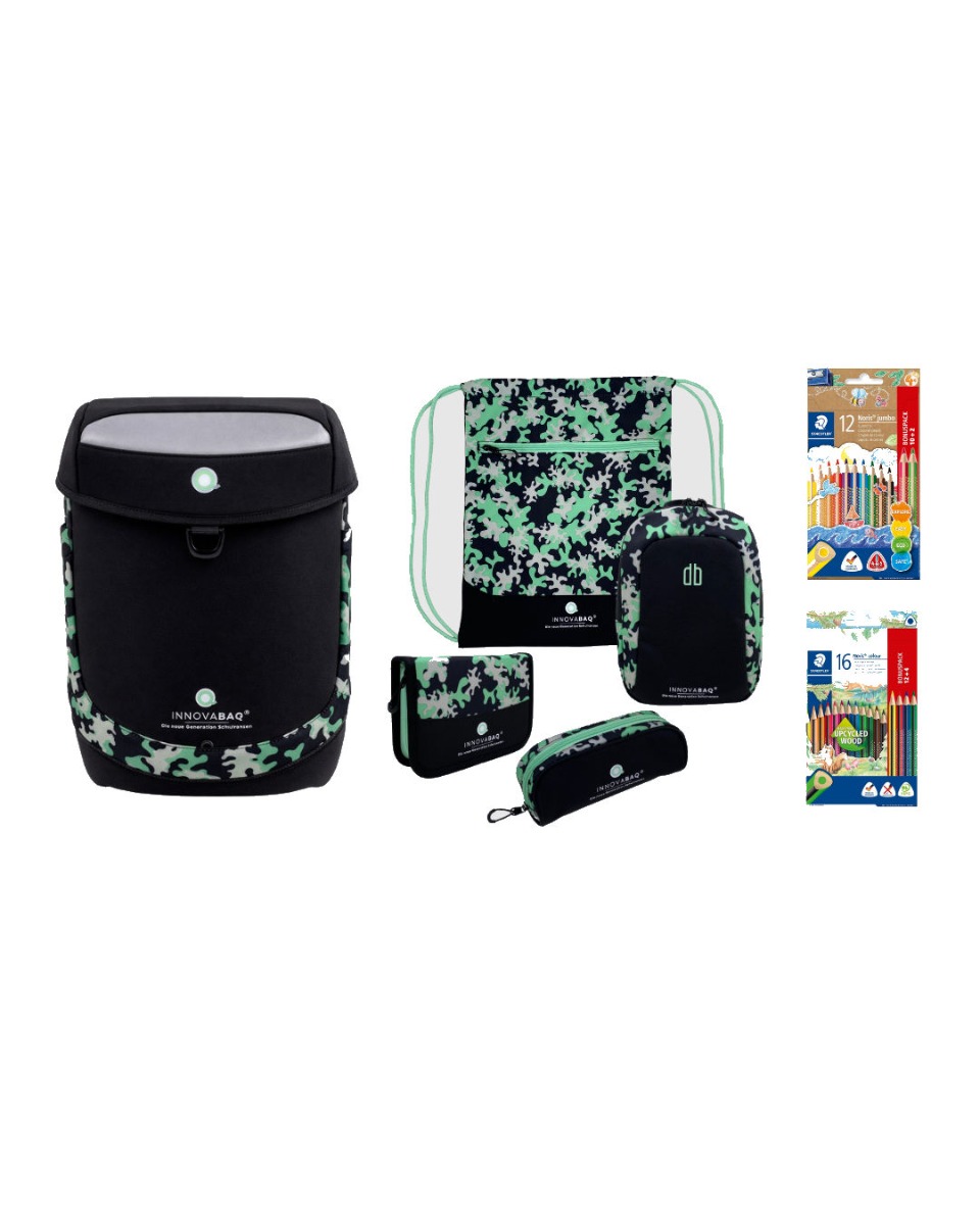 Innovabag Schulranzen Set Nero Menta 8tlg. von Innovabag