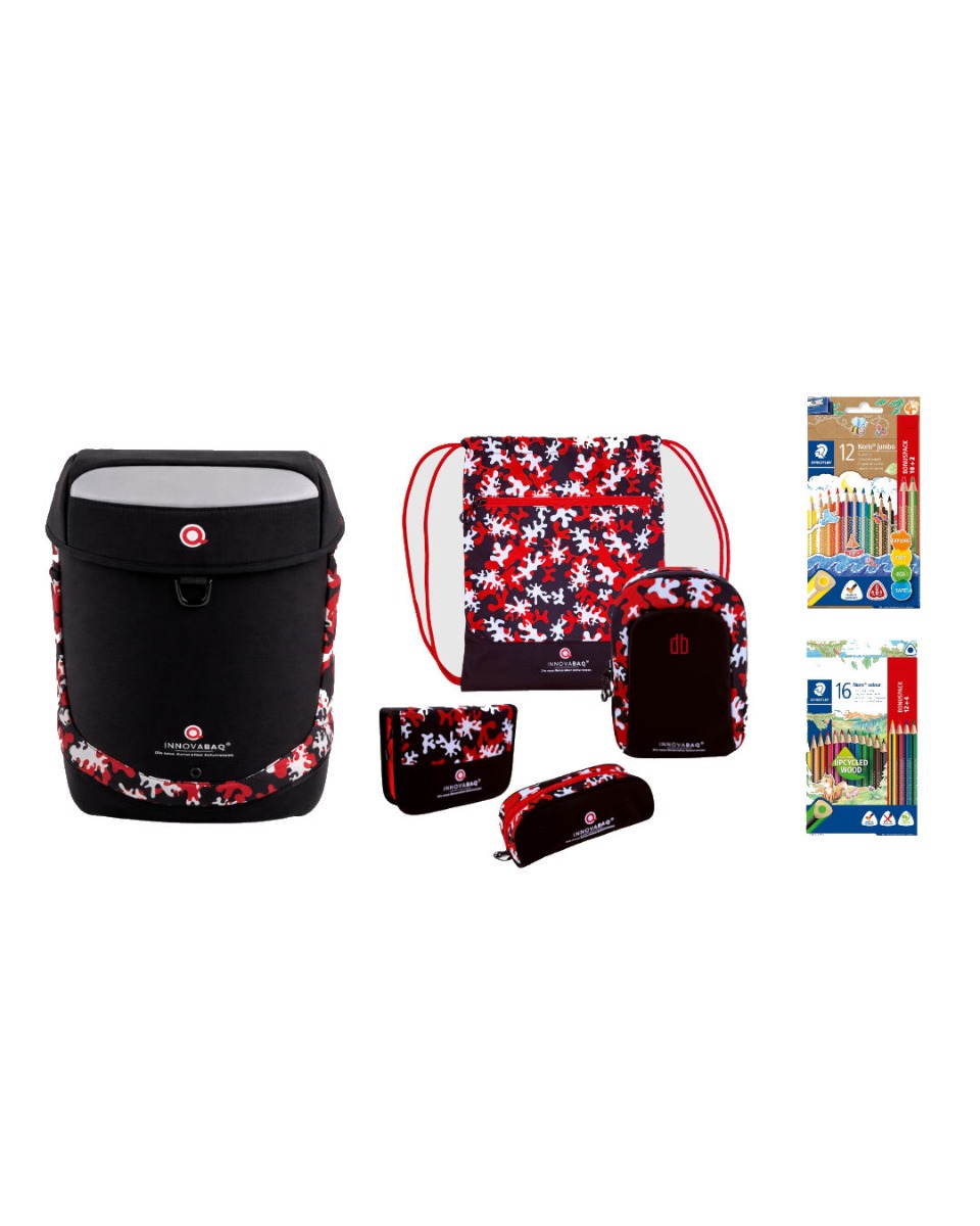 Innovabag Schulranzen Set Nero Rosso 8tlg. von Innovabag