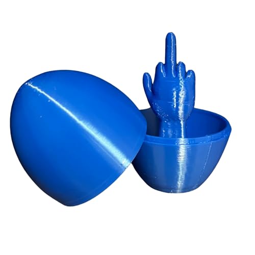 Innovative 3D Printing Mittelfinger-Osterei, Ostergeschenk für Erwachsene, Flip Off Your Love, Bestes Ostergeschenk, Lustige Gag Geschenkidee (Blau) von Innovative 3D Printing