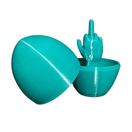 Innovative 3D Printing Mittelfinger-Osterei, Ostergeschenk für Erwachsene, Flip Off Your Love, Bestes Ostergeschenk, Lustige Gag Geschenkidee (Grün) von Innovative 3D Printing