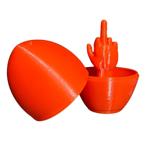 Innovative 3D Printing Mittelfinger-Osterei, Ostergeschenk für Erwachsene, Flip Off Your Love, Bestes Ostergeschenk, Lustige Gag Geschenkidee (Rot) von Innovative 3D Printing