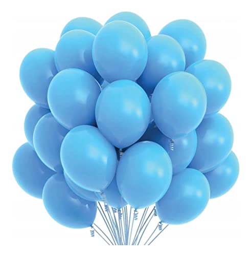 Inny Balony 8 szt. (2 foliowe, 6 gumowych) niebieskie von Inny