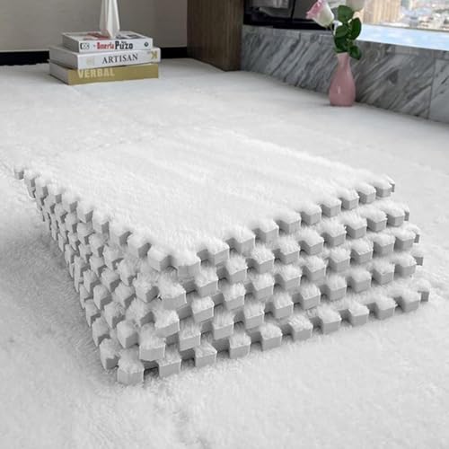 Inscrip 10 Stück Ineinandergreifende Plüsch-Schaumstoffmatte, Wohnzimmer Schlafzimmer Teppichfliesen, Dick PlüSch Weiche Krabbelmatte, 30 x 30 cm Puzzle-matten, für Wohnzimmer, Zimmer (Cremefarben) Inscrip 10 Stück Ineinandergreifende Plüsch-Schaumstoffmatte, Wohnzimmer Schlafzimmer Teppichfliesen, Dick PlüSch Weiche Krabbelmatte, 30 x 30 cm Puzzle-matten, für Wohnzimmer, Zimmer (Cremefarben) von Inscrip