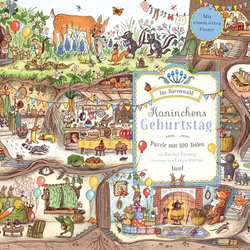 Im Bärenwald. Kaninchens Geburtstag. Puzzle mit 100 Teilen für Kinder ab 4 Jahre, White von Insel Verlag