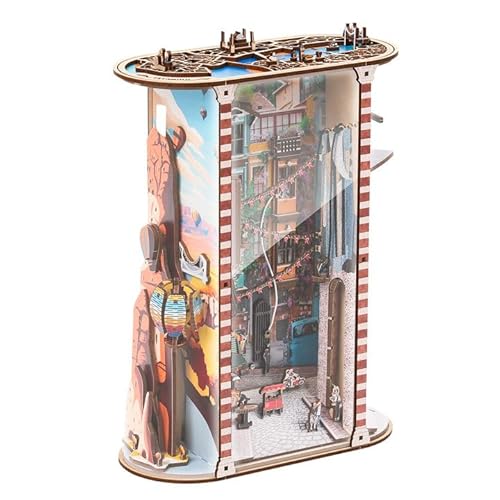 Insgen Scenery in Istanbul DIY Book Nook Kit für Erwachsene - Booknook Miniaturhaus Kit, DIY Book Nooks Regaleinsatz, Winziges Haus & Puppenhaus Bausatz, DIY Miniatur Kit von Insgen