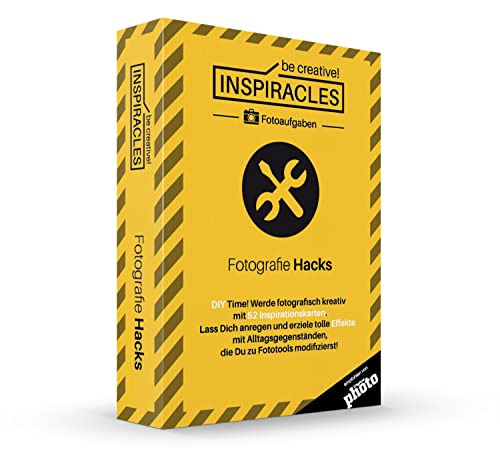 INSPIRACLES Foto-Aufgaben Karten – Fotografie Hacks – 52 kreative Foto-Challenges + 10 Spickzettel – Fotografieren Lernen mit jeder Kamera – Geschenk für Fotografen von Inspiracles