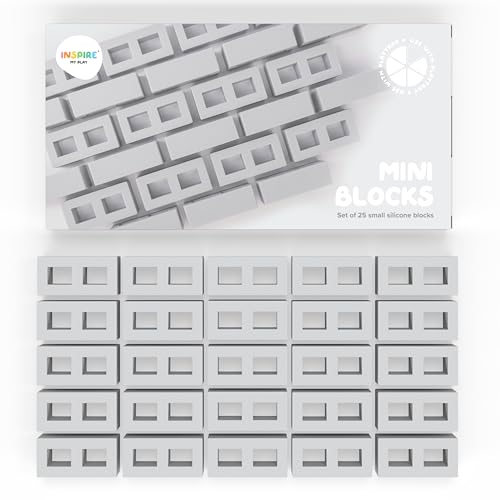 Inspire My Play 25 x Mini-Silikon-Baublöcke für Sensorikspiele und unordentliches Spiel - Füllung für sensorische Baukästen - Kreativität für sensorische Baukästen für Kinder Inspire My Play 25 x Mini-Silikon-Baublöcke für Sensorikspiele und unordentliches Spiel - Füllung für sensorische Baukästen - Kreativität für sensorische Baukästen für Kinder von Inspire My Play