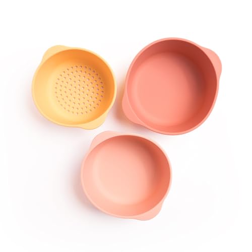 Inspire My Play – 3 x Koralle Stapelbare Silikonschalen und Sieb – Perfektes Zubehör für Sensory PlayTray – Zubehör für Tuff Tray – Spielzeug für Frühentwicklung & Aktivitätsspielzeug Inspire My Play – 3 x Koralle Stapelbare Silikonschalen und Sieb – Perfektes Zubehör für Sensory PlayTray – Zubehör für Tuff Tray – Spielzeug für Frühentwicklung & Aktivitätsspielzeug von Inspire My Play