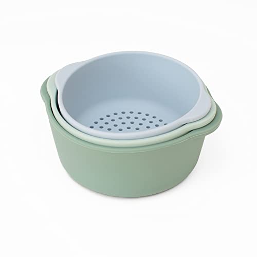 Inspire My Play – 3 x Grün Stapelbare Silikonschalen und Sieb – Perfektes Zubehör für Sensory PlayTray – Zubehör für Tuff Tray – Spielzeug für Frühentwicklung & Aktivitätsspielzeug Inspire My Play – 3 x Grün Stapelbare Silikonschalen und Sieb – Perfektes Zubehör für Sensory PlayTray – Zubehör für Tuff Tray – Spielzeug für Frühentwicklung & Aktivitätsspielzeug von Inspire My Play