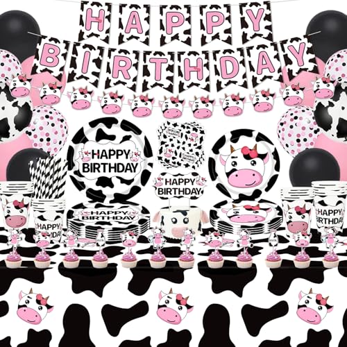 Inspireyee 178 PCS Kuh Druck Geburtstag Party Dekorationen - Teller, Servietten, Tischdecke, Banner für Bauernhof Baby Dusche - Serviert 20 Inspireyee 178 PCS Kuh Druck Geburtstag Party Dekorationen - Teller, Servietten, Tischdecke, Banner für Bauernhof Baby Dusche - Serviert 20 von Inspireyee